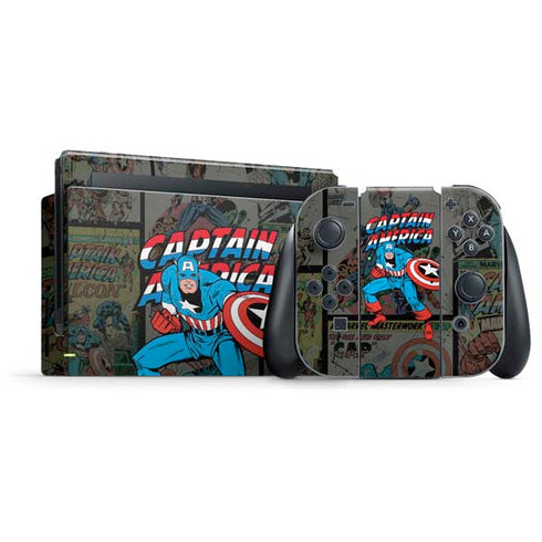 Marvel Classic Comics Captain America Vintage Nintendo Skins