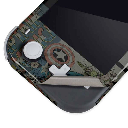 Marvel Classic Comics Captain America Vintage Nintendo Switch Lite Skin