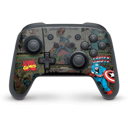 Marvel Classic Comics Captain America Vintage Nintendo Skins