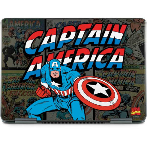 Marvel Classic Comics Captain America Vintage Notebook 9 Pro 13in (2017) Skin