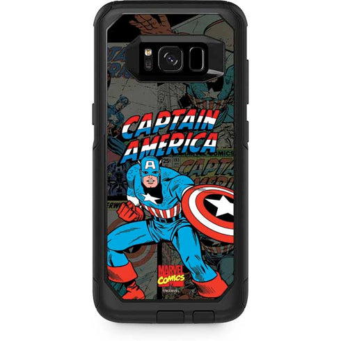 Marvel Classic Comics Captain America Vintage Otterbox Commuter Galaxy Skin
