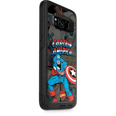 Marvel Classic Comics Captain America Vintage Otterbox Commuter Galaxy Skin
