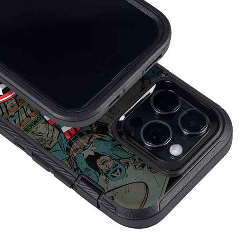 Marvel Classic Comics Captain America Vintage Otterbox Defender iPhone Skin