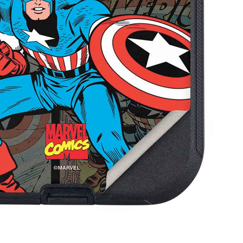 Marvel Classic Comics Captain America Vintage Otterbox Defender iPhone Skin