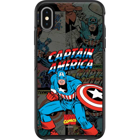 Marvel Classic Comics Captain America Vintage Otterbox Symmetry iPhone Skin