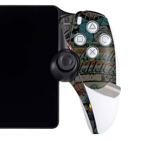 Marvel Classic Comics Captain America Vintage PlayStation Portal Remote Player Skin