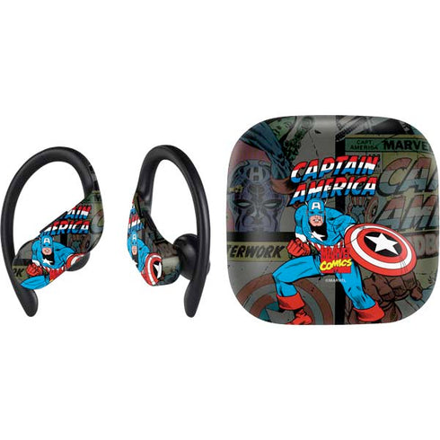 Marvel Classic Comics Captain America Vintage PowerBeats Pro Skin
