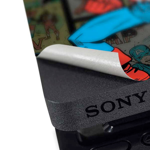 Marvel Classic Comics Captain America Vintage PS4 Slim Bundle Skin