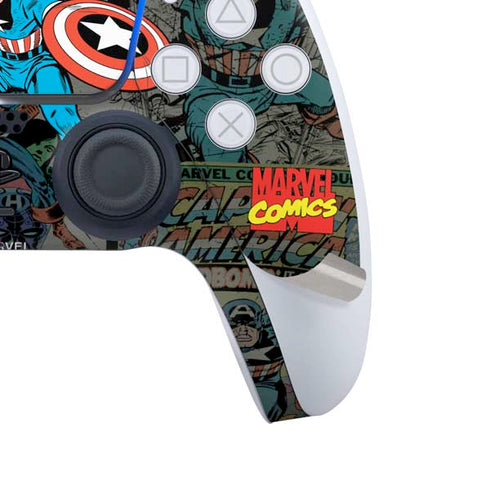 Marvel Classic Comics Captain America Vintage PS5 Controller Skin