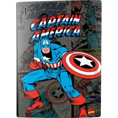 Marvel Classic Comics Captain America Vintage PS5 Digital Edition Bundle Skin