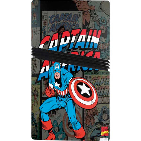 Marvel Classic Comics Captain America Vintage PS5 Pro Bundle Skin