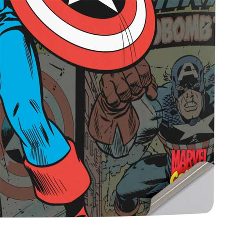 Marvel Classic Comics Captain America Vintage PS5 Pro Console Skin