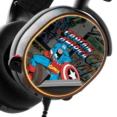 Marvel Classic Comics Captain America Vintage SteelSeries Arctis 3 Skin