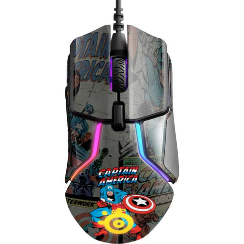Marvel Classic Comics Captain America Vintage SteelSeries Rival 600 Gaming Mouse Skin