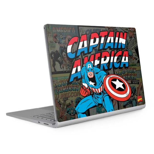 Marvel Classic Comics Captain America Vintage Surface Book 2 13.5in Skin