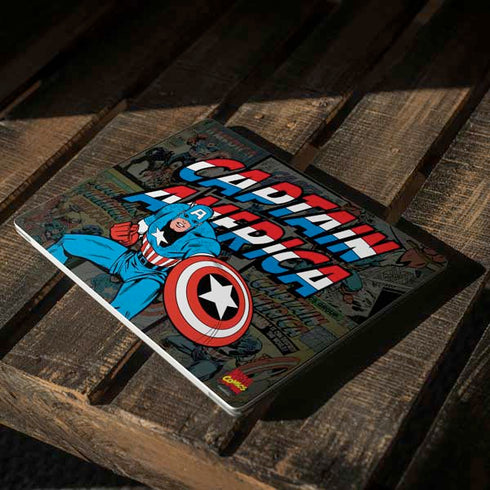 Marvel Classic Comics Captain America Vintage Surface Laptop 2 Skin