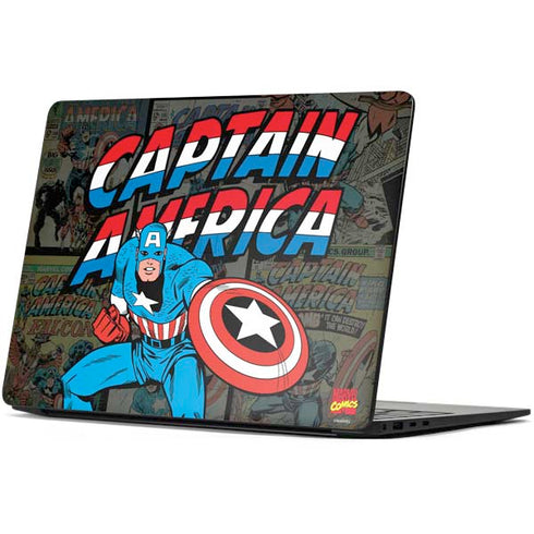 Marvel Classic Comics Captain America Vintage Surface Laptop 7 15in Skin
