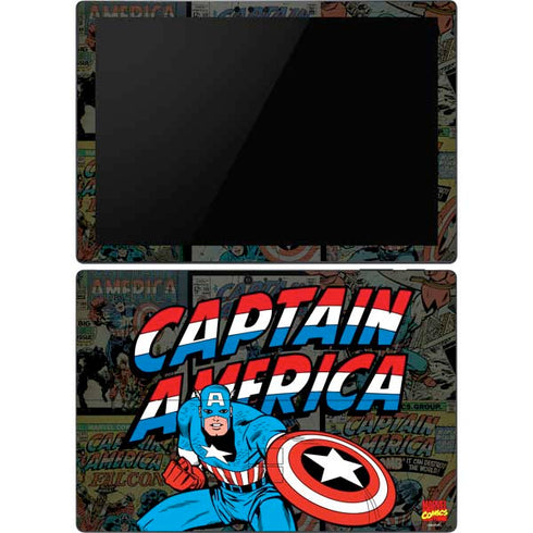 Marvel Classic Comics Captain America Vintage Surface Pro 6 Skin
