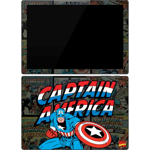 Marvel Classic Comics Captain America Vintage Surface Pro 7 Skin