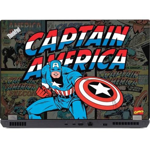 Marvel Classic Comics Captain America Vintage Lenovo ThinkPad Skin