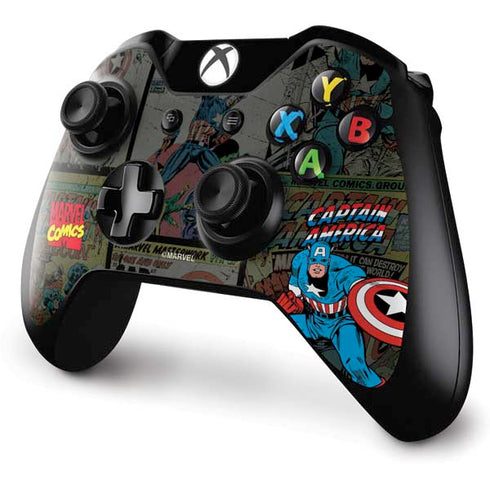 Marvel Classic Comics Captain America Vintage Xbox One Controller Skin