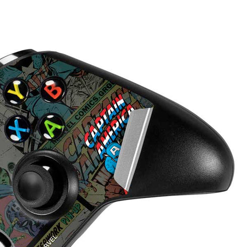 Marvel Classic Comics Captain America Vintage Xbox One X Controller Skin