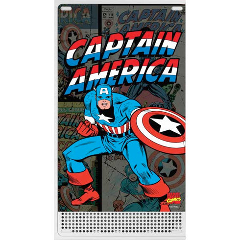 Marvel Classic Comics Captain America Vintage Xbox Series S Console Skin
