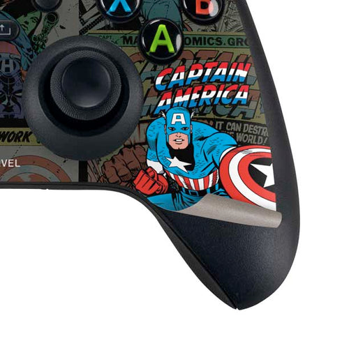 Marvel Classic Comics Captain America Vintage Xbox Series X Controller Skin