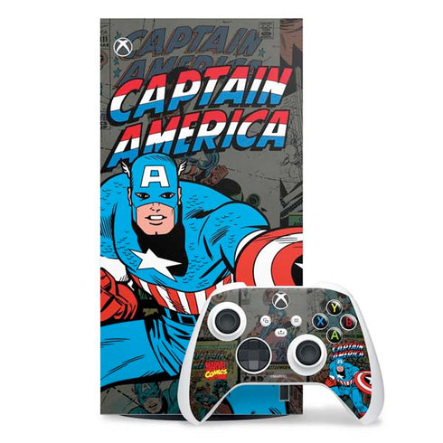 Marvel Classic Comics Captain America Vintage XBox Series X Digital Edition Bundle Skin