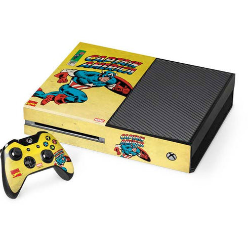 Marvel Classic Comics Captain America Xbox One Console and Controller Bundle Skin