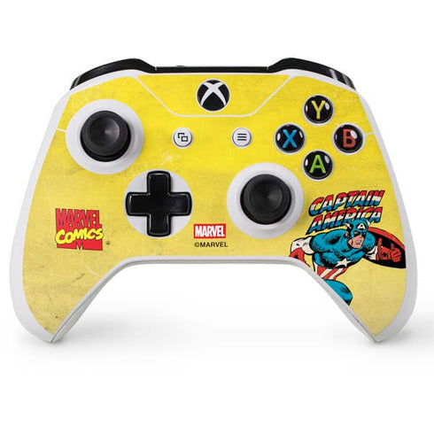 Marvel Classic Comics Captain America Xbox One S Console and Controller Bundle Skin