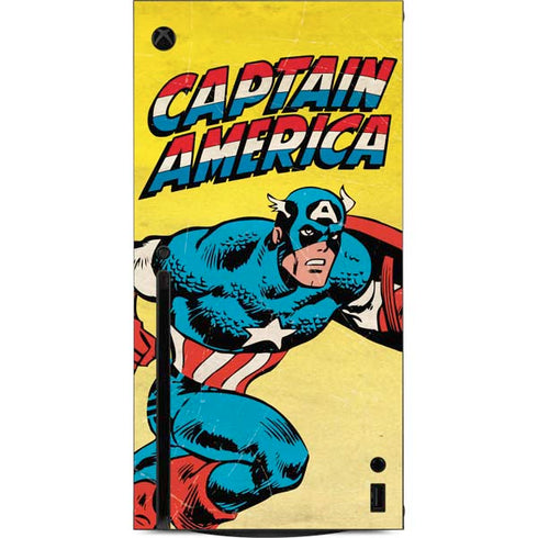 Marvel Classic Comics Captain America Xbox Series X Console Skin