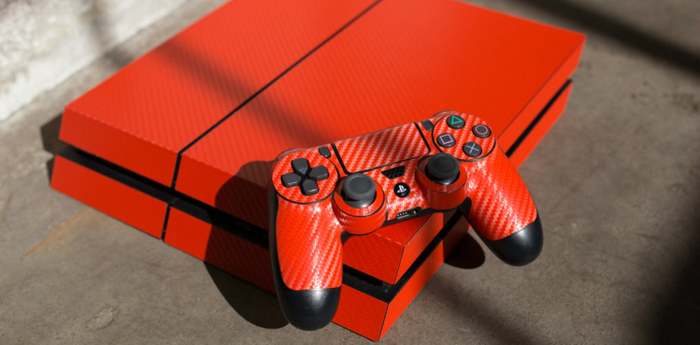 Shop Carbon Fiber Playstation Set Orange Skins