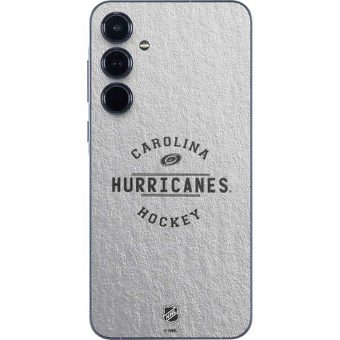 NHL Carolina Hurricanes Black Text Galaxy A35 5G Skin