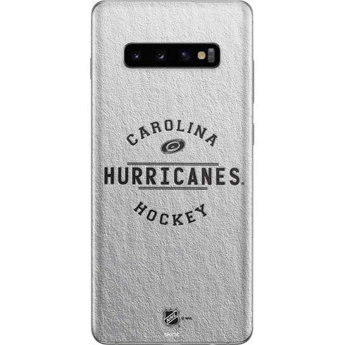 NHL Carolina Hurricanes Black Text Galaxy S10 Plus Skin