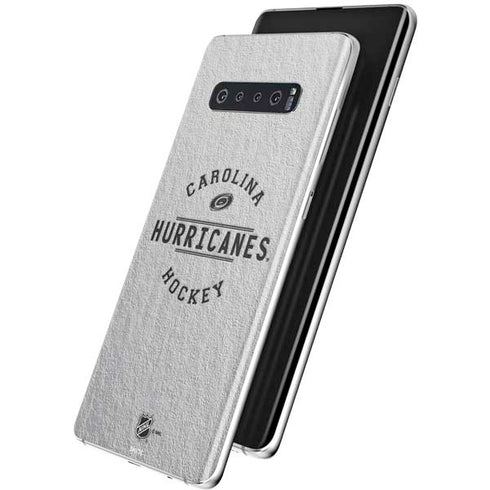 NHL Carolina Hurricanes Black Text Galaxy S10 Plus Skin