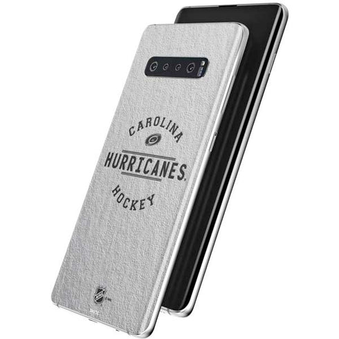NHL Carolina Hurricanes Black Text Galaxy S10 Skin