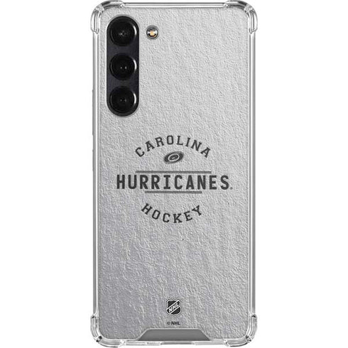 NHL Carolina Hurricanes Black Text Galaxy S24 FE Clear Case