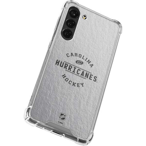 NHL Carolina Hurricanes Black Text Galaxy S24 FE Clear Case