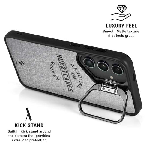 NHL Carolina Hurricanes Black Text Galaxy S25 Kickstand Case