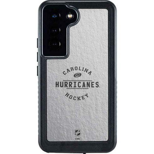 NHL Carolina Hurricanes Black Text Galaxy S24 Waterproof Case