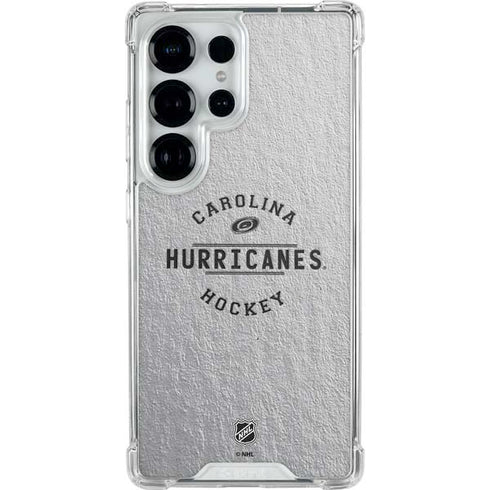 NHL Carolina Hurricanes Black Text Galaxy S25 Ultra Clear Case