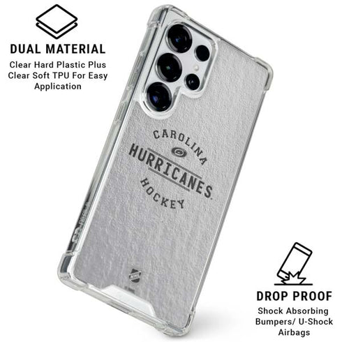 NHL Carolina Hurricanes Black Text Galaxy S25 Ultra Clear Case