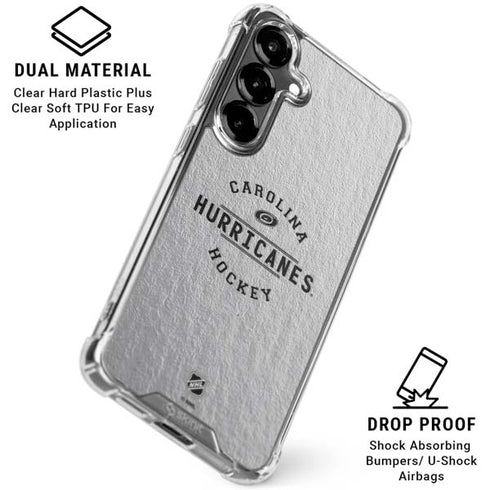 NHL Carolina Hurricanes Black Text Galaxy S26 Plus Clear Case