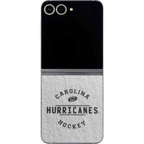 NHL Carolina Hurricanes Black Text Galaxy Z Flip6 Skin