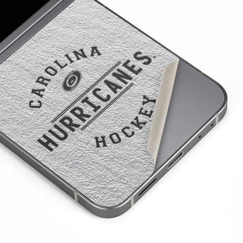 NHL Carolina Hurricanes Black Text Galaxy Z Flip6 Skin