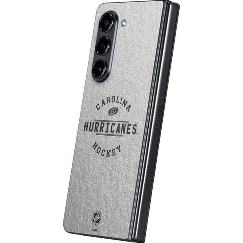 NHL Carolina Hurricanes Black Text Galaxy Z Fold5 5G Skin