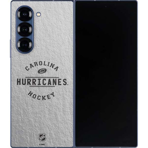 NHL Carolina Hurricanes Black Text Galaxy Z Fold6 Skin
