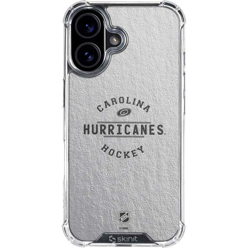 NHL Carolina Hurricanes Black Text iPhone 16 Plus Clear Case