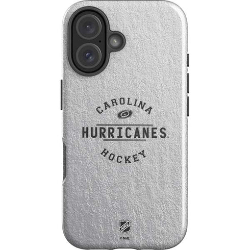 NHL Carolina Hurricanes Black Text iPhone 16 Plus Impact Case